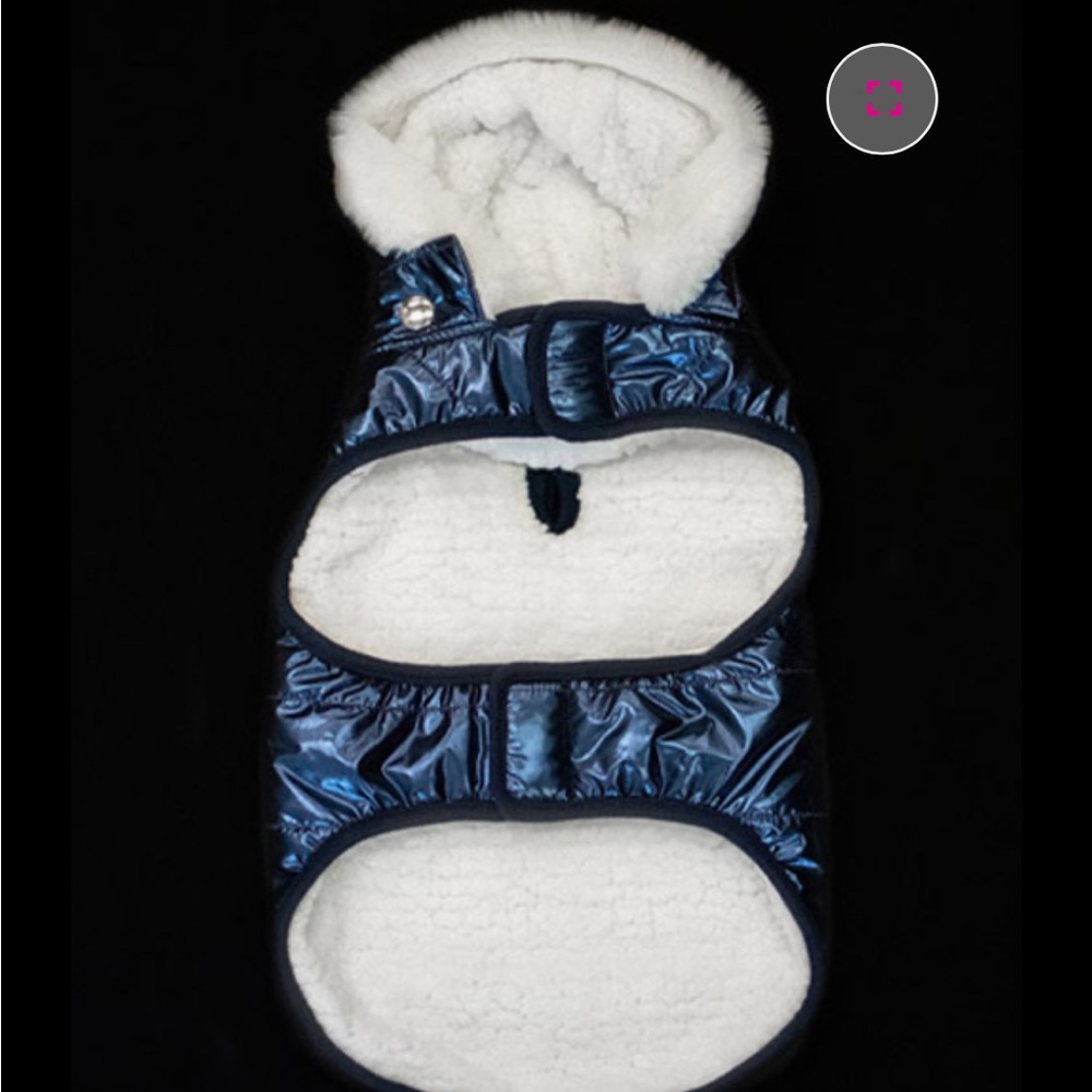 Blue and White Dog Jacket - Sweetie B Pets